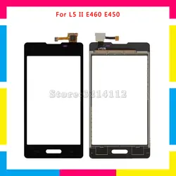 5 шт./лот Сенсорный экран планшета Сенсор внешний Стекло объектив Панель для LG Optimus L5 II E460 E450/L5X двойной E455 черный, белый цвет