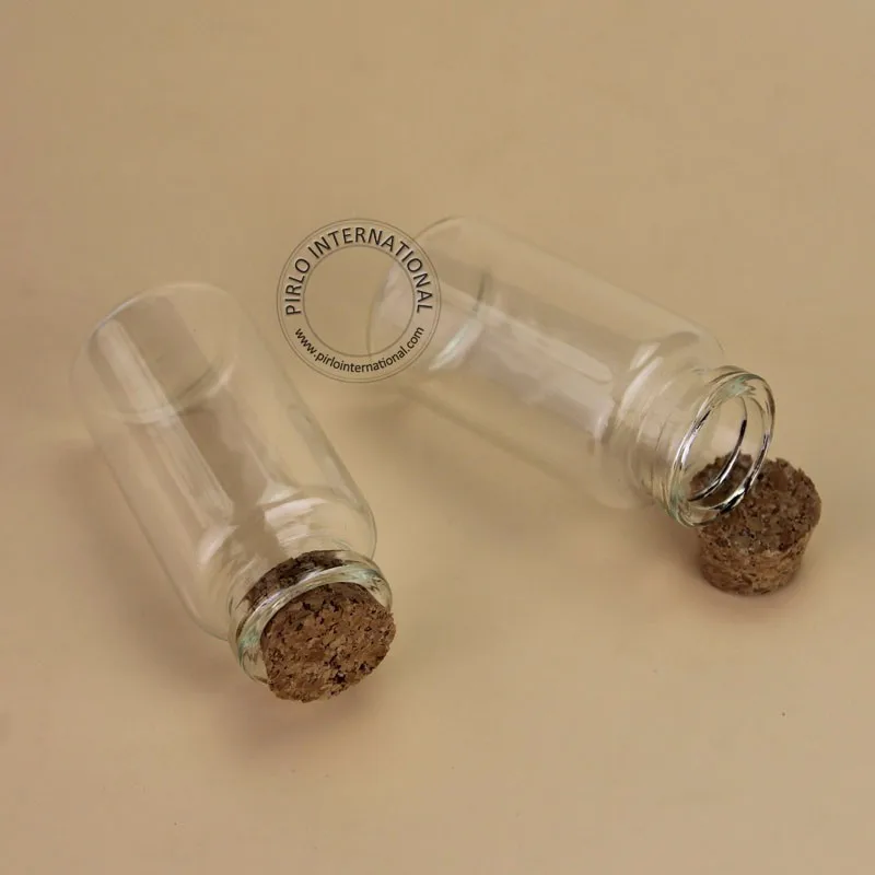 Garrafa de Vidro Frasco de Amostra Lote Atacado 25 ml Cortiça Vazio Decoração Desejando Caixa Recarregáveis Recipiente Pequeno Pote 100 Pçs - 5 Garrafas reutilizáveis
