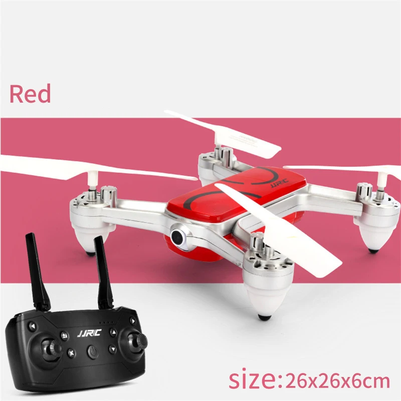 red JJRC A351HW ZW 1080P hd-камера Дрон Радиоуправляемый квадрокоптер Следуйте Wi-Fi складной RTF RC игрушки на открытом воздухе подарок Вертолет VS VISUO XS809HW - Цвет: red