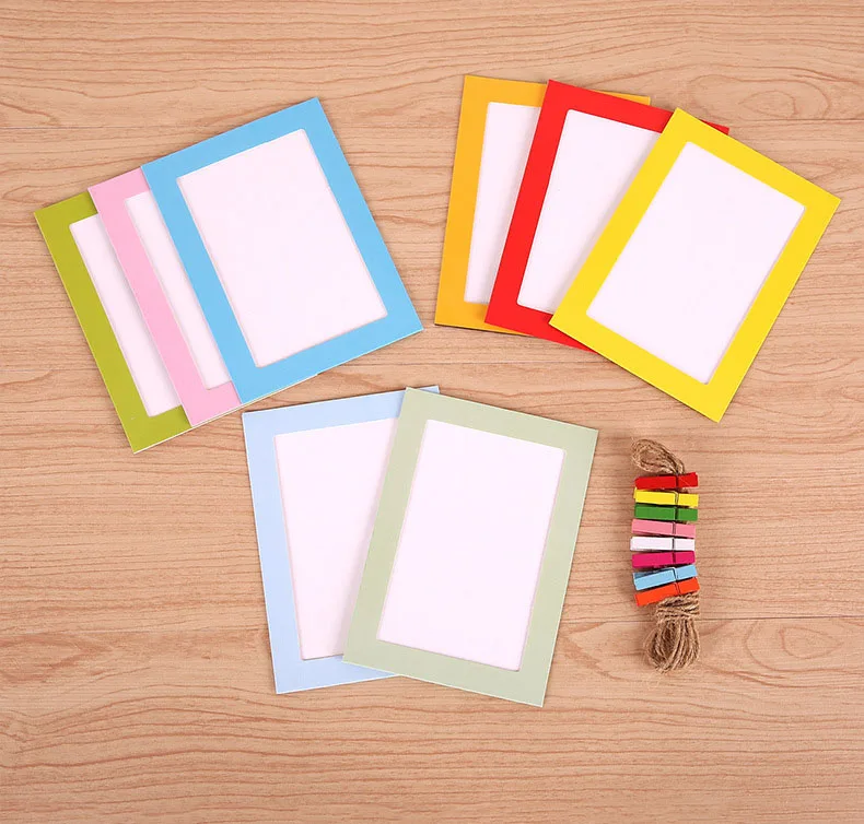 Bridal Shower Photo Frame 6 Inch European Paper Card Creative Combination Colorful Building Hanging Type with Clip Rope Picture Bridal Shower Photo Frame 6 Inch European Paper Card Creative Combination Colorful Building Hanging Type with Clip Rope Picture