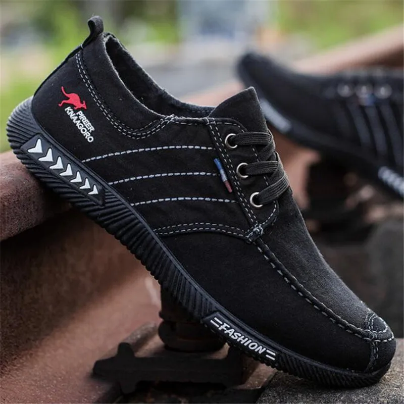 summer Shoes Men Trainers Denim sneakers Casual Shoes Men Sneakers Summer Lace-Up Male Breathable Shoes Black Tenis Masculino