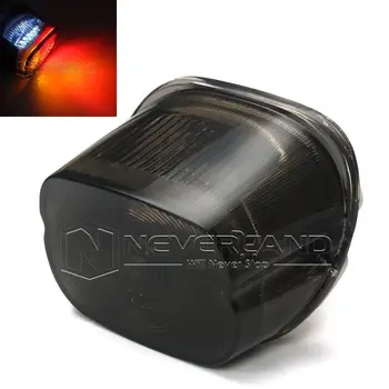

Motor LED Smoke Motorcycle Tail Light License Plate Brake For Harley Softail Dyna Sportster 1996-2008 D35