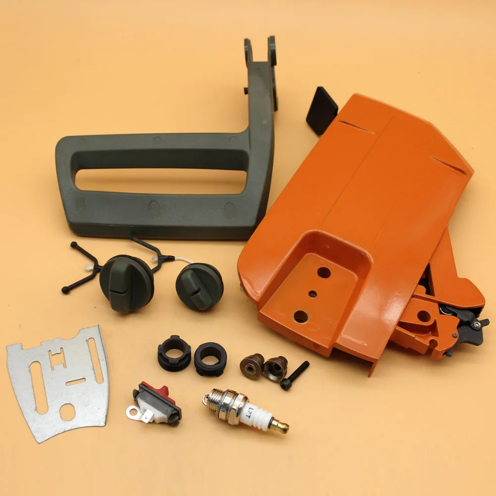US $27.35 Clutch Cover Brake Handle Plate Worm Gear Fuel Oil Cap Set For Husqvarna 268 272 Xp 266 66 61 Chainsaw Replacement Parts