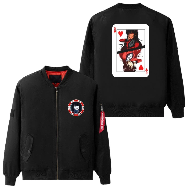 

Anime Kakegurui Yumeko Jabami Cosplay Bomber Jacket for Men's Jackets Coat Ma-1 Flying Jacket Warm Winter Thicken Men Coats