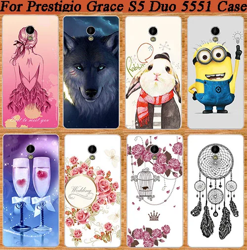 Чехол для Prestigio Grace S5 LTE PSP5551Duo 5551 Duo Модный чехол с милым мультяшным 3d-рисунком |