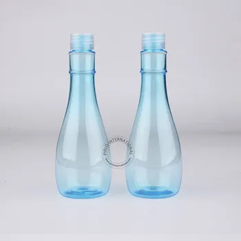 

50pcs/lot 150ml Excellent Plastic Lotion Bottle 5oz Blue PET Cosmetic Container With Screw Lid Refillable Bottles Packaging