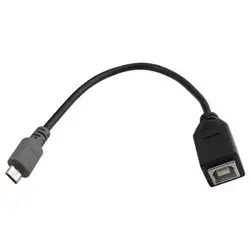 20 см OTG данных Зарядка Соединительный кабель Шнур USB2.0 BFemale Micro 5pin B Мужской 0,2 м