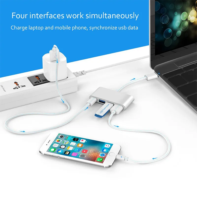 4 в 1 USB 3 0 адаптер для Macbook 5 Гбит/с|Кабели VGA| |