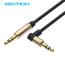 Vention 3.5mm Jack Audio Cable 3.5 Male to Male Cable Audio 90 Degree Right Angle AUX Cable for Car Headphone MP3/4 Aux Cord