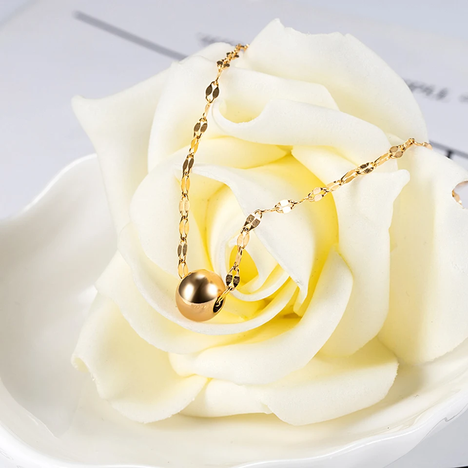 Ожерелье с бусинами на удачу, титановая Подвеска из нержавеющей стали, модное Трендовое женское ювелирное изделие, лучший подарок на день рождения, Прямая поставка