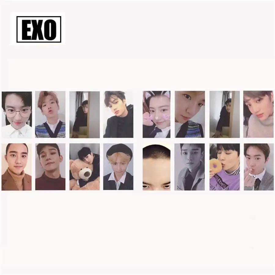 8 шт./компл. Kpop EXO зимняя специальная Вселенная бумага фотокарточки коллективная