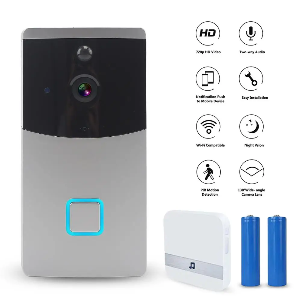 

HAHI Wifi doorbell Camera Smart WI-FI Video Intercom Door Bell Video Call For Home Security IR Alarm Wireless Security Camera