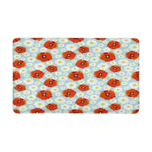 Цветочное поле Маргаритка Мак Fllower нескользящий дверной коврик Домашний декор персональный закрытый половик у двери резиновая подкладка очень большой