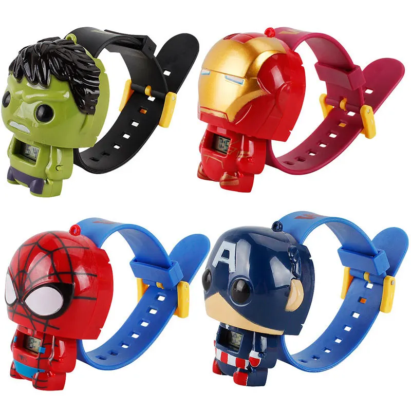 2019 Hot Surprise Avengers 3 Infinite War Thanos Captain America Action Figure Iron Man Spider-Man PVC Model Toy Watch Free ship