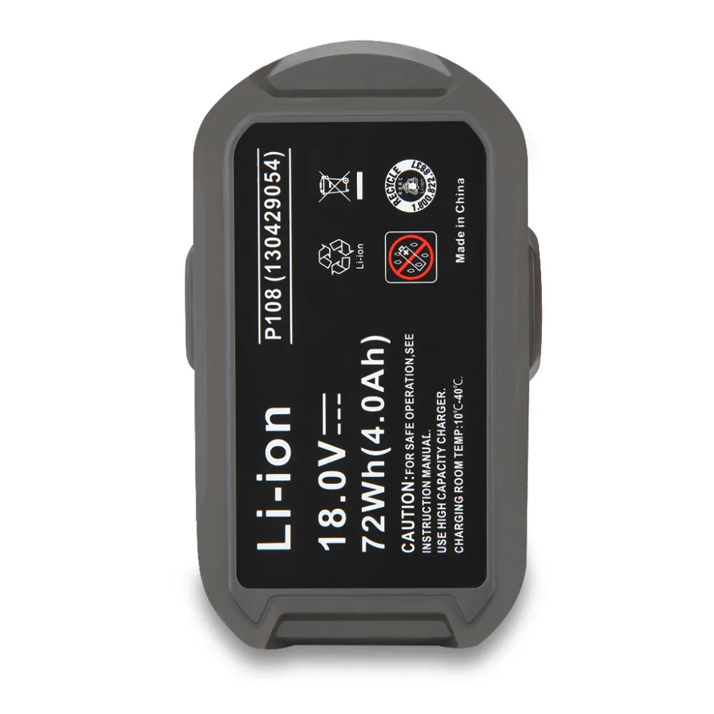 

ELEOPTION 6PCS P108 18V 4000mAh Li-Ion Battery For Ryobi RB18L40 P300 P400 Rechargeable Power Tool Battery for ONE+