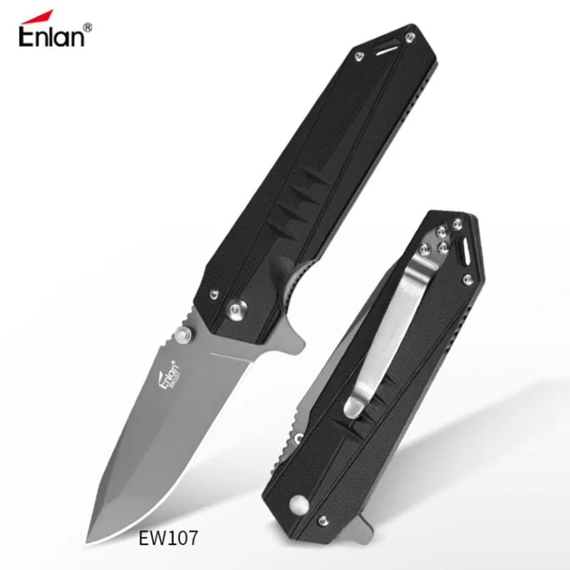 58-60HRC Enlan EW107 8cr13 G10 или складной нож с деревянной ручкой инструмент для выживания