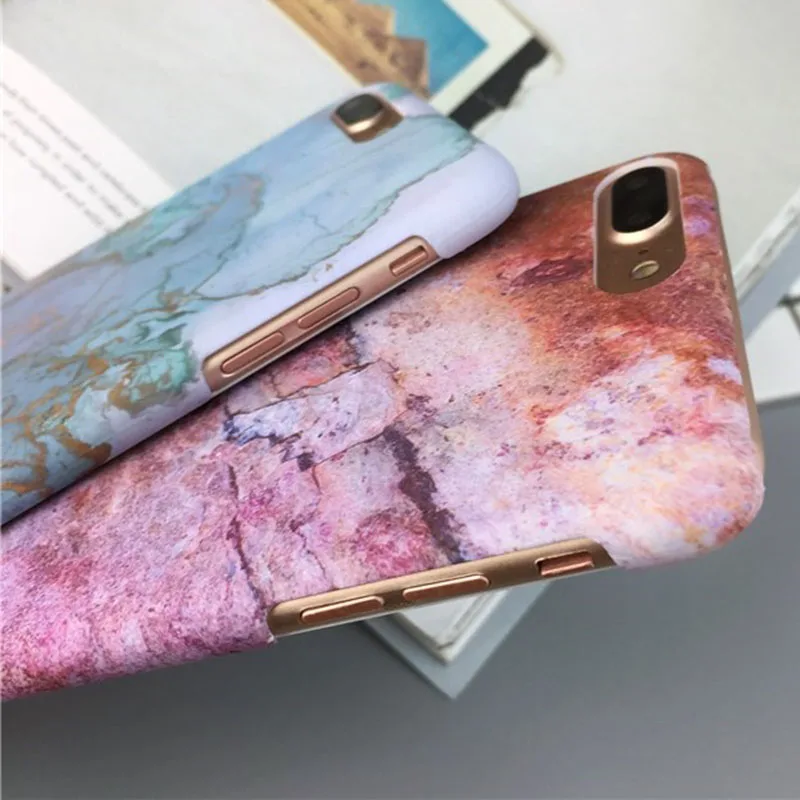 Marble Phone Case For iPhone 7 Case For iPhone X 7 6 6S 8 Plus 6 S Case Cover XR XS MXA Coque Scrub Hard PC Cover Capa