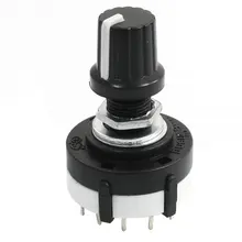 3P4T 3 Pole 4 Position Single Wafer Band Selector Rotary Switch w Knob