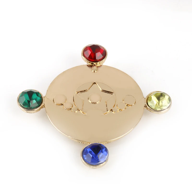 

New Costumes Badge Sailor Moon Tsukino Usagi Cosplay Accessory Brooch Pins Crystal Jewelry