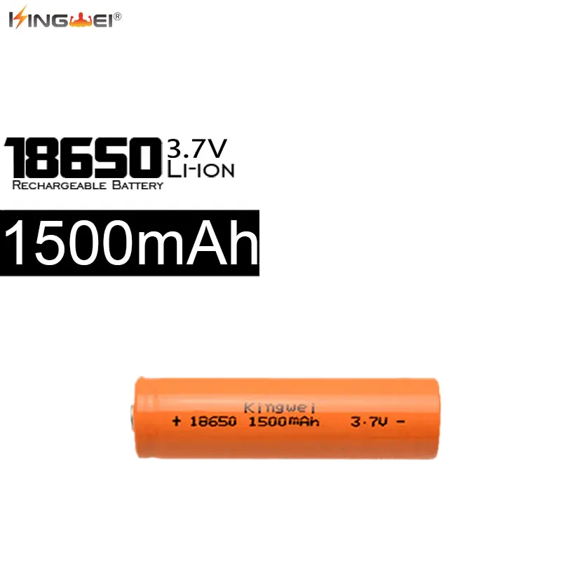 Оригинальный литий ионный перезаряжаемый аккумулятор KingWei Orange 1500 мАч 18650 3 7 в для