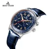 Reef Tiger/RT-Reloj de piloto automático para hombre, masculino, mecánico, funcional, resistente al agua, reloj de pulsera con correa de cuero RGA9122 ► Foto 3/6
