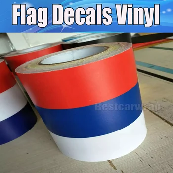 

1 roll white blue red Flag Hood Stripes Car Stickers Decal for Bonnet, Roof, Trunk for Volkswagen/Mini DIY 15cmx30m/Roll