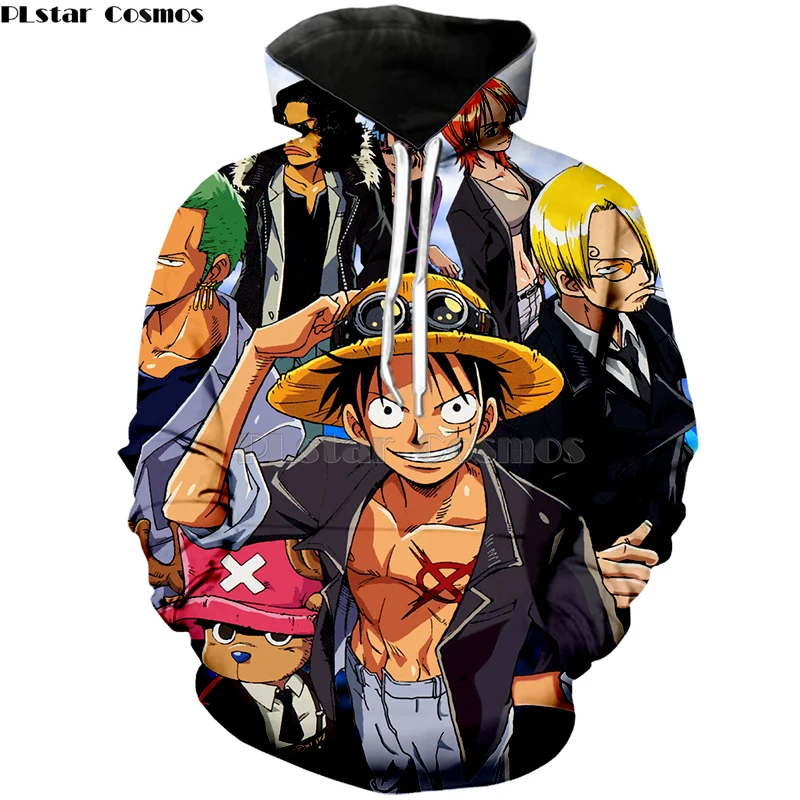 Japan Anime One Piece Hoodie 3D Print shirt Pullover Sweatshirt Monkey ...