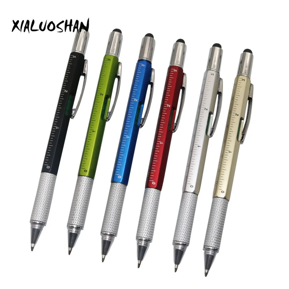 60 pcs/set Multifunction 6 in 1 Ballpoint Pen New set 6 colors optional