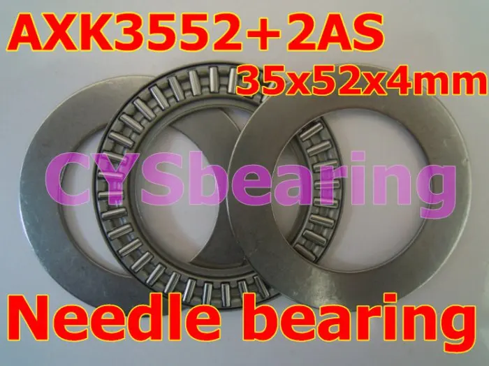 

AXK series 35X52X2mm AXK3552 + 2pcs AS3552 thrust needle bearing for 35mm shaft