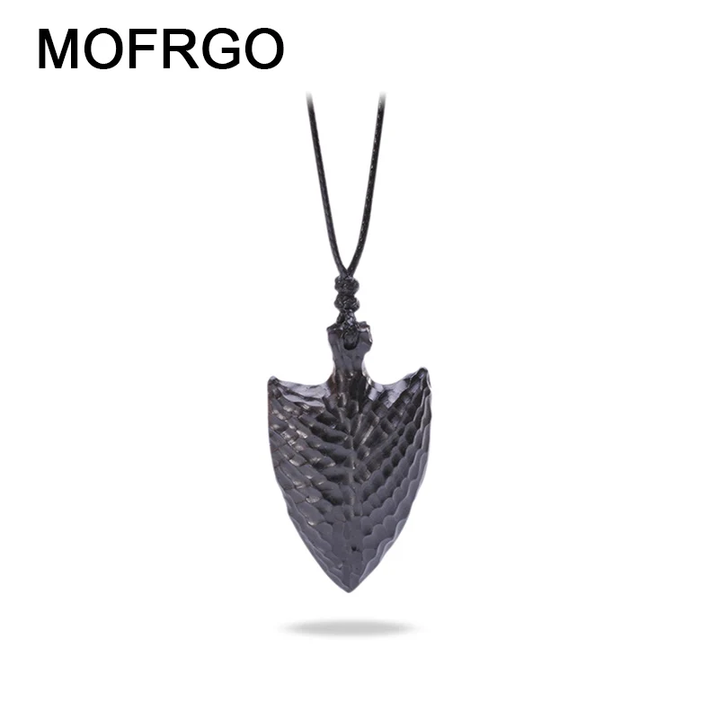 

Natural Ebony Wood Necklace Pendant For Women MOFRGO Handmade Geometry Necklace Pendant Scissors Shape Vintage Souvenir Gifts