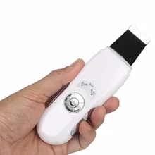 Russian Manual ! Portable Ultrasonic Skin Scrubber Cleanser Face Cleaning Acne Removal Facial Spa Massager Peeling Clean Machine