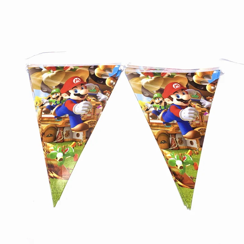  Mario Bros Party Disposable Tableware Disposable Set Paper Plate Napkin Cup Invitation Card Super M - 4.00001E+12