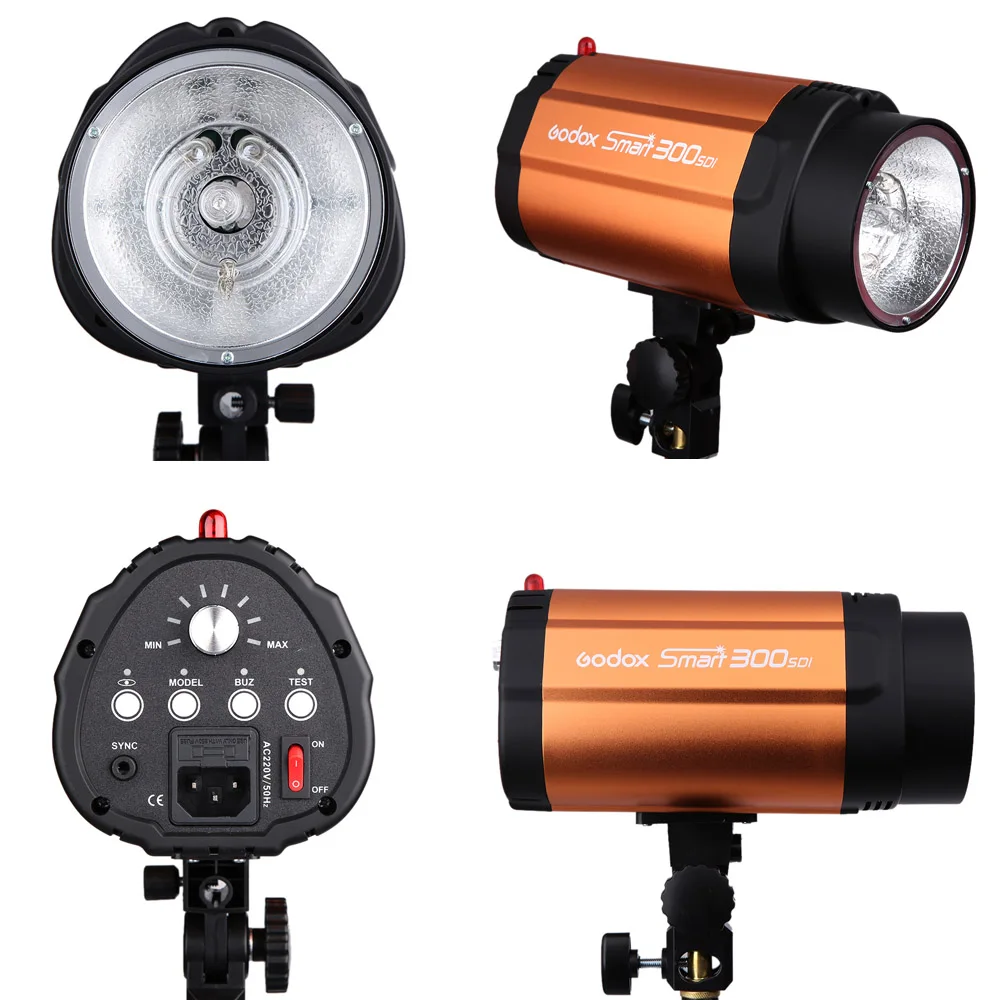 Godox 300SDI Набор для профессиональной фотосъемки, светильник ing, светильник с подставкой, софтбокс, триггер для двери сарая, 300 Вт, студийная вспышка, стробоскоп