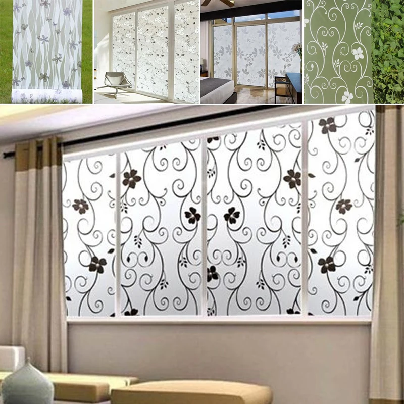

Flowers Sticker Home & Living Window Decal Glass Home Frosted Sticker Window Decorations