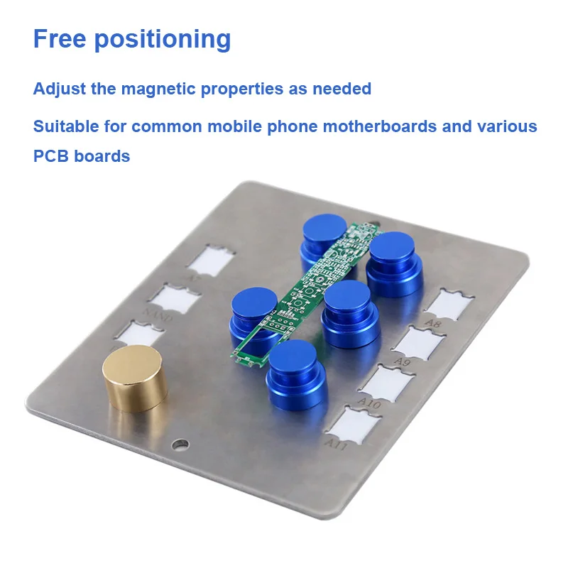 Универсальный магнитный держатель PCB толщиной нержавеющая сталь Материнская плата джиг с IC NAND PCIE слот для телефона пайки ремонт