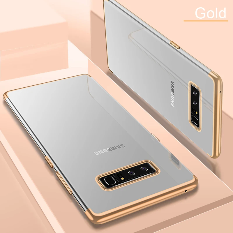 Прозрачный чехол для samsung Galaxy M10 M20 S10 Note 9 8 S9 S8 плюс S7 S6 край A9S A8S A6S A9 A750 A710 A7 мягкий чехол - Цвет: Gold