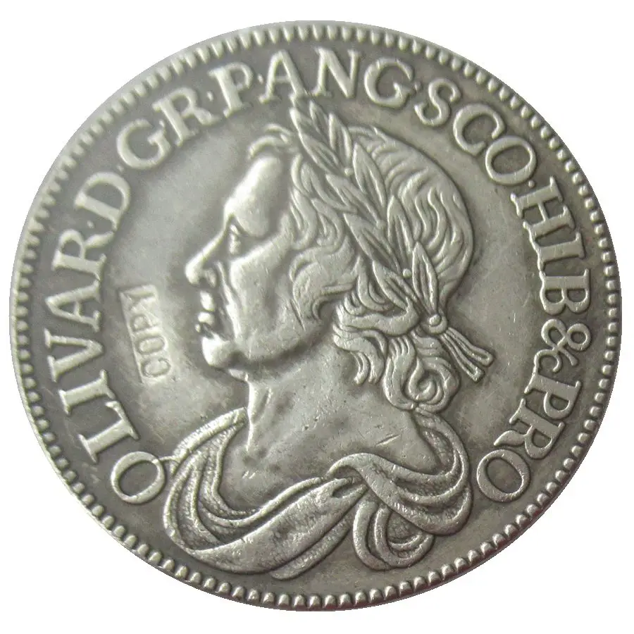 UK England 1658 Great Britain 1/2 British Crown Copy Coins