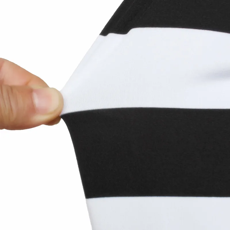 Coshome Prison School Fujino Kiyoshi Cosplay Suits Costumes Men Adult Black & White Striped Prison Costumes Halloween Conjoined (2)