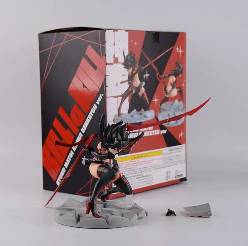 15 см Kill La Kill Matoi Ryuuko Figma 220 фигурка ПВХ игрушки коллекция кукла аниме мультфильм модель для друга подарок - Цвет: with retail box