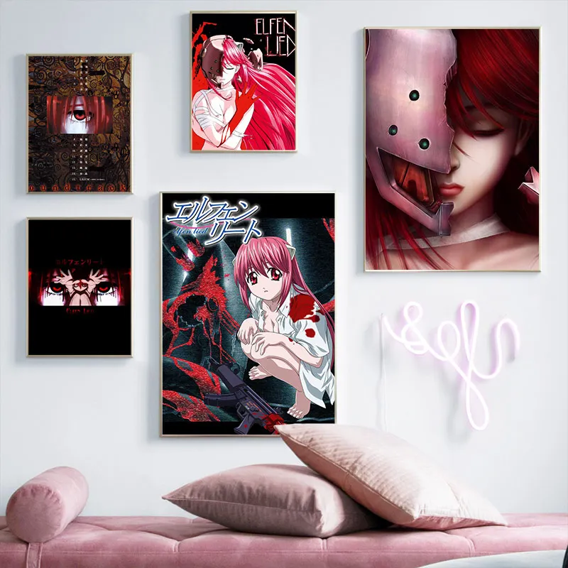 Elfen Lied  Anime harem, Anime canvas, Elfen lied