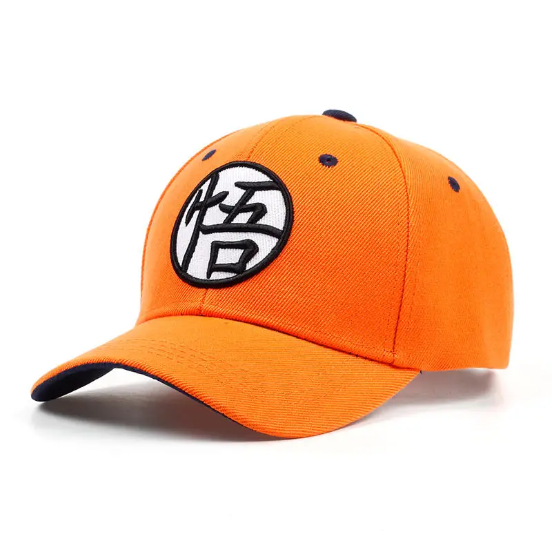 Новинка, высокое качество, аниме Dragon Ball Z/Dragonball Goku Snapback Hat для мужчин и женщин, регулируемая хип-хоп бейсболка - Цвет: Orange wu