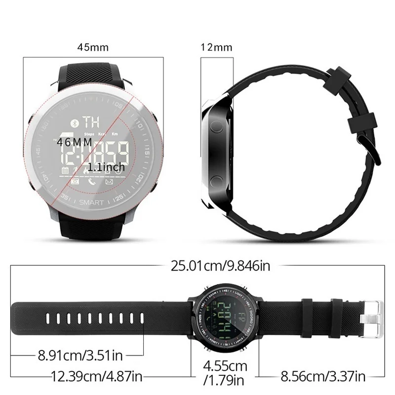 Bluetooth Смарт-часы для мужчин и женщин умные часы унисекс напоминание о звонках Шагомер Спорт фитнес-трекер для iOS Android телефон