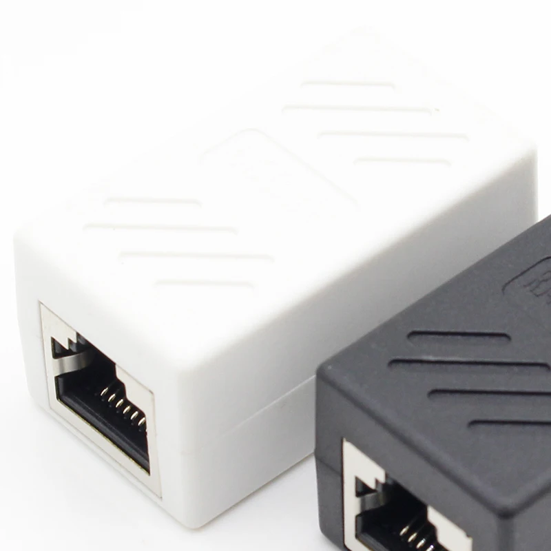 1 шт. Красочные Женский и женский сетевой разъем LAN адаптер муфта удлинитель RJ45 Ethernet кабель удлинитель конвертер - Цвет: WHITE