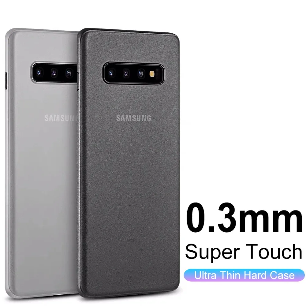 0.3mm Ultra Thin Hard Phone Case For Samsung Galaxy S8 S9 S10 Plus Note 8 9 Matte Transparent Pc Cover Case For Samsung S 8 9 10