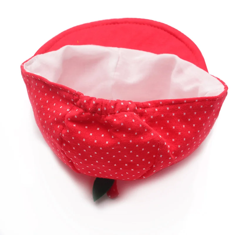 Cute Newborn Caps Cotton Girls Boys Cap Strawberry Newborn Hats Fruit Boy Sun Hat Spring Summer Baby Girl Hats Baby Accessories (4)