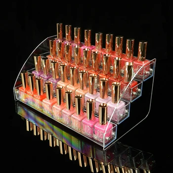 

4 Tiers Mac Lipstick Jewelry Display Stand Holder Detachable Clear Makeup Cosmetic Acrylic Organizer Nail Polish Rack