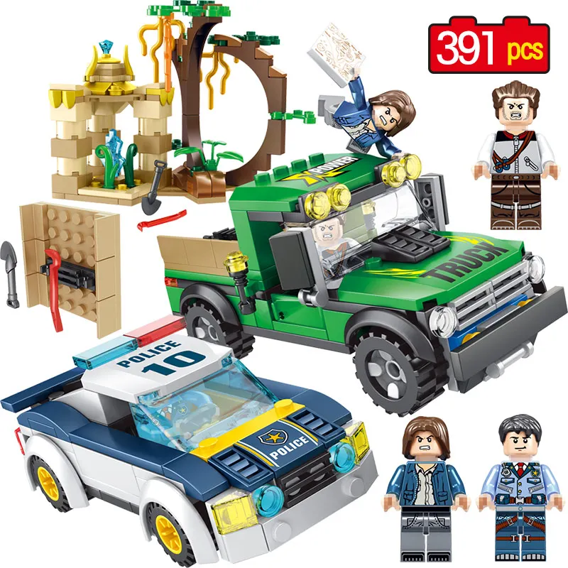 

391PCS Bricks blocks City Police Law Enforcement Series Protect Relics Model Building Blocks Toys Kids Gift