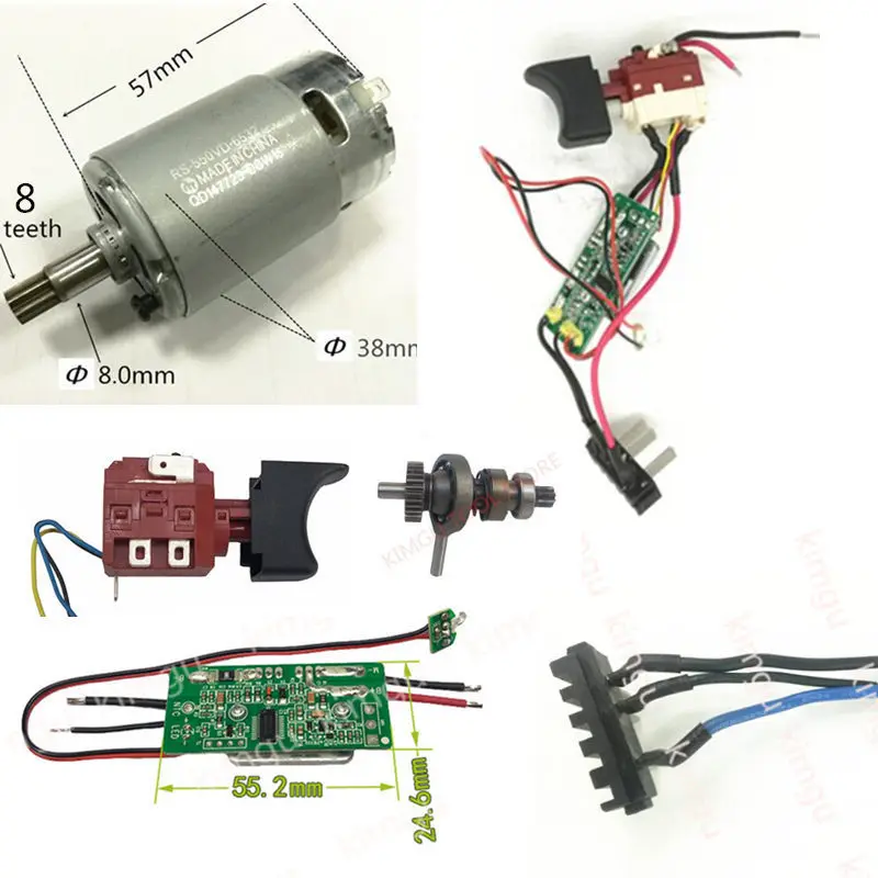 Переключатель для платы управления дрелью WORX WU390 wx390 1 31 wu390 9 20V H3