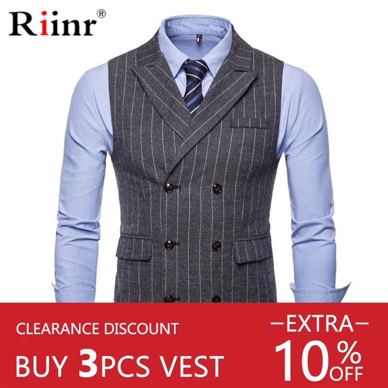 

Riinr New Arrival Dress Vests For Men Slim Fit Men Suit Vest Male Waistcoat Gilet Homme Casual Sleeveless Formal Business Jacket