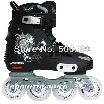 

adult's roller skates growthpower Z5 black and white color free shipping